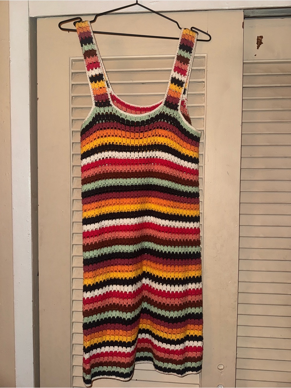 Marine Layer Multicolor Striped Crochet Midi Dress - Picture 3 of 5